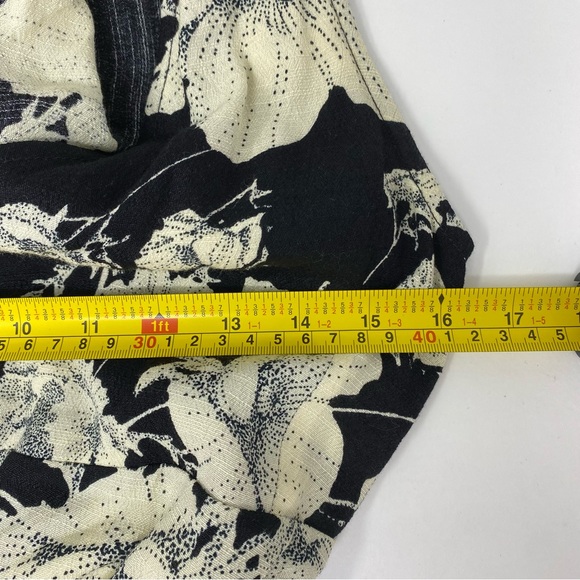 Free People French Quarter Printed Mini Wrap Dress Black Floral XS - Picture 8 of 10